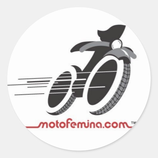 MotoFeminaスタンプ ラウンドシール (正面)