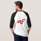 MotoFemina 3/4の袖のRaglan Tシャツ (裏面フル)