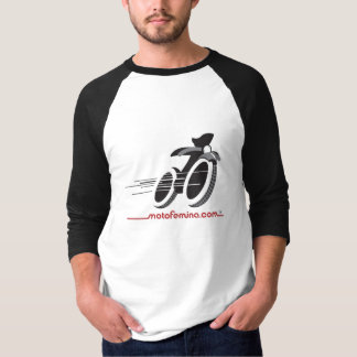 MotoFemina 3/4の袖のRaglan Tシャツ