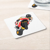 MotoGP Honda simple style スクエアペーパーコースター (アングル)