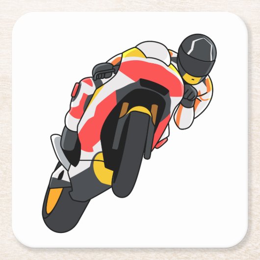 MotoGP Honda simple style スクエアペーパーコースター (正面)
