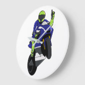 MotoGP Old Yamaha simple style ラージ壁時計 (傾斜)