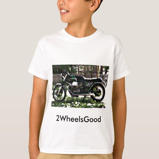 motoguzzi、Moto Guzziの子供 Tシャツ (正面)