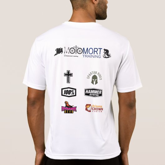 MotoMortトレーニングEnduroチームプラクティスJersey Tシャツ (裏面)