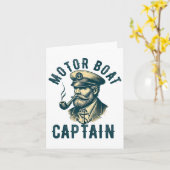 Motor Boat Captain For Boat Owner Captain Boating カード (黄色い花)