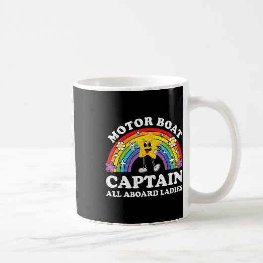 Motor Boat Captain Funny Inappropriate Adult Humor コーヒーマグカップ (右)