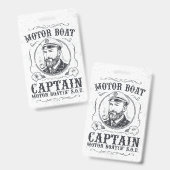 Motor Boat Captain Funny Pontoon Boating バッジ (正面＆裏面)