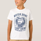 Motor Boat Captain Funny Pontoon Boating Motor Boa Tシャツ (正面)