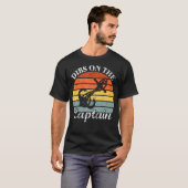 Motor Boat Dibs On The Captain Sail Pontoon Boatin Tシャツ (正面フル)