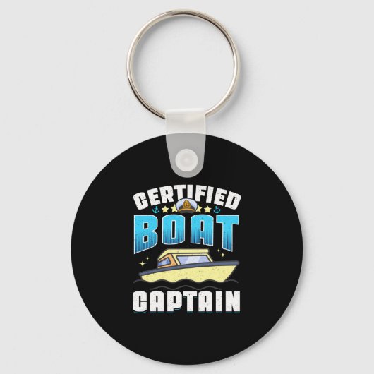 Motor boats captain speed boat owner motorboat キーホルダー (正面)
