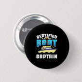 Motor boats captain speed boat owner motorboat 缶バッジ (正面&裏面)