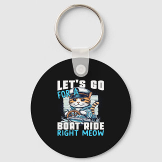 Motor boats cat captain speed boat owner cats キーホルダー