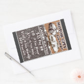 MOTOR CITY Labor Rates Toolbox 長方形シール (封筒)