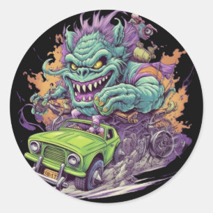 MOTOR MONSTERラウンドステッカー ラウンドシール