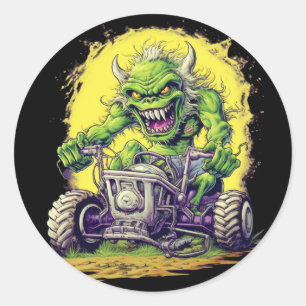 MOTOR MONSTERラウンドステッカー ラウンドシール