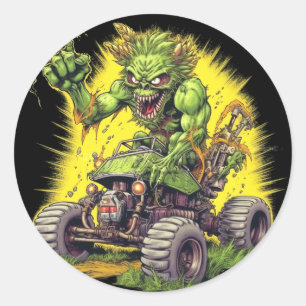 MOTOR MONSTERラウンドステッカー ラウンドシール
