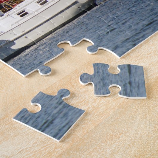 Motor Sailer at Anchor ジグソーパズル (側面)