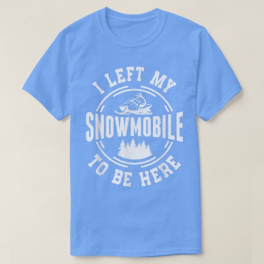 Motor Sled Snowmobile Snowmobiler Vintage Snowmobi Tシャツ (デザイン正面)