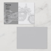 Motorbikeプロファイルカード 名刺 (正面/裏面)