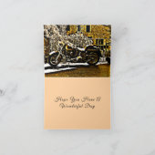 Motorbike in Ancient Valbonne France Birthday カード (内部)