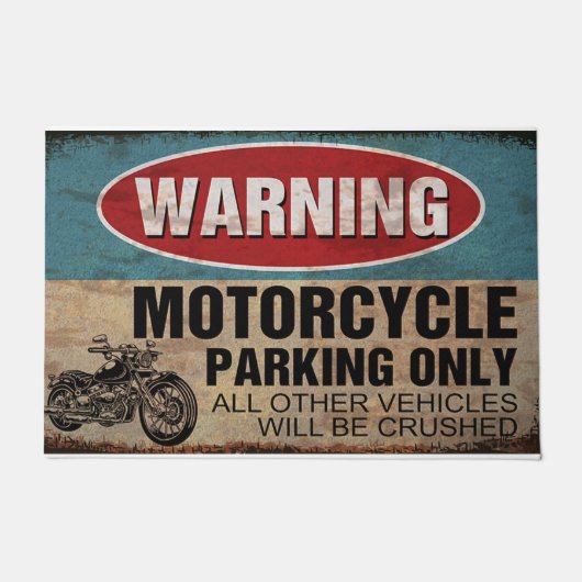  Motorbike Mat - Personalized Welcome Mat ドアマット (正面)