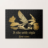 Motorbike motorcycle biker goldwing ジグソーパズル (横)