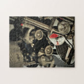 Motorbike Motorcycle Biker Rider Motorbike ジグソーパズル (横)