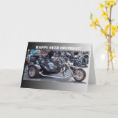 Motorbike Personalised 60th Birthday カード (黄色い花)