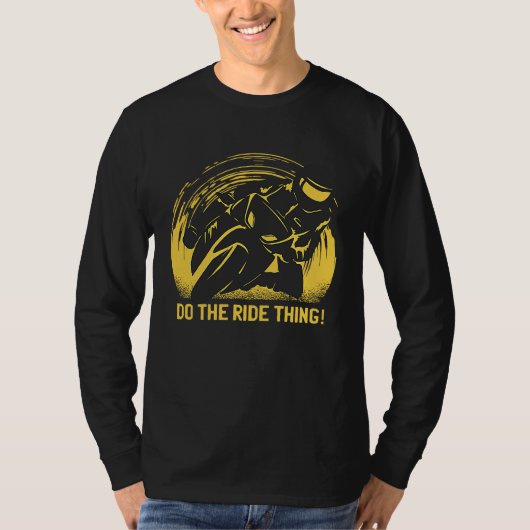 Motorbike riding Do the ride thing! Tシャツ (正面)