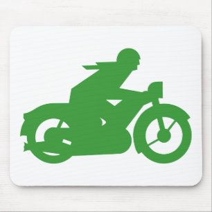 Motorbikerの緑の印 マウスパッド