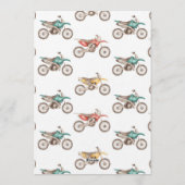 Motorbikes Dirt Bike Birthday Invitation 招待状 (裏面)