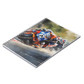 Motorbikes, High-Speed Cornering Action ノートブック (左側)
