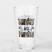 Motorbikes Sunday Is Funday, Beer Glass タンブラーグラス (正面)