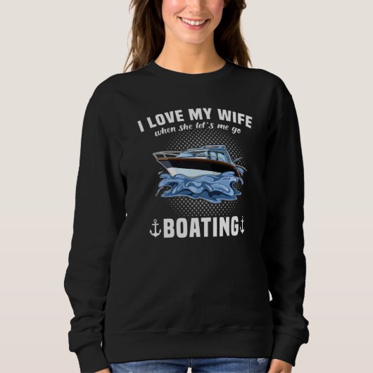 Motorboat sports boat sailing boat driving licence スウェットシャツ (正面)