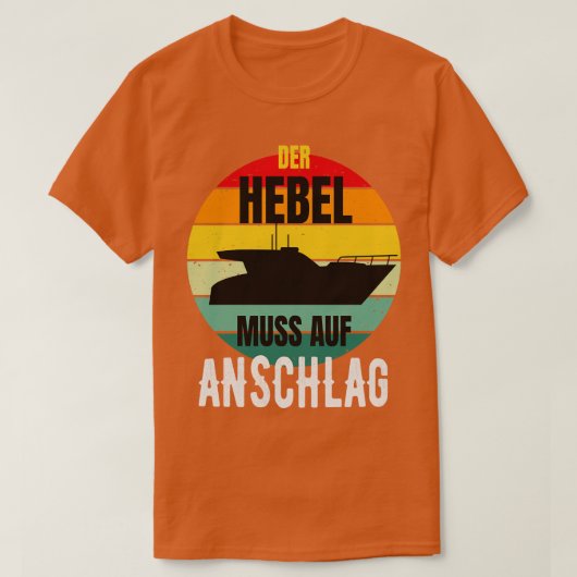 Motorboot Kapitn Sportboot Bootsfherschein Tシャツ (デザイン正面)