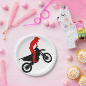 Motorcrossのライダーの紙皿 ペーパープレート (パーティー)