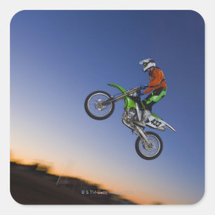 Motorcrossのライダー スクエアシール