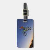 Motorcrossのライダー ラゲッジタグ (正面縦)