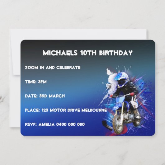 motorcrossの招待 招待状 (正面)