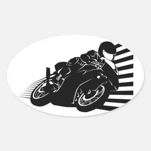 Motorcycle 楕円形シール (正面)