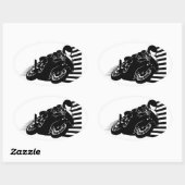 Motorcycle 楕円形シール (シート)