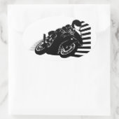 Motorcycle 楕円形シール (バッグ)