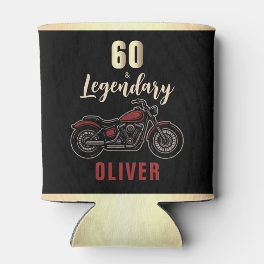 Motorcycle 60th & Legendary Birthday Biker Party 缶クーラー (裏面)