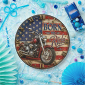 Motorcycle American Flag Biker Decor ペーパープレート (パーティー)