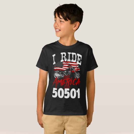 Motorcycle Biker Anti Trump 50501 Pro-democracy Re Tシャツ (正面フル)