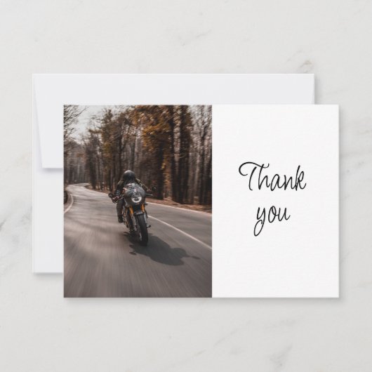 Motorcycle Biker Event Volunteer Thank You サンキューカード (正面)