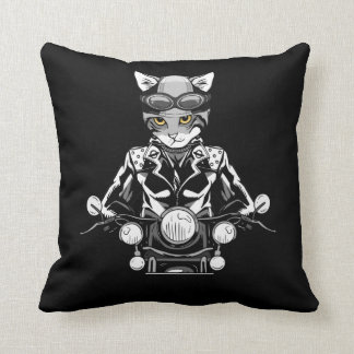 Motorcycle Biker Motorbike Rider Biker Cat クッション