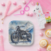 MOTORCYCLE Birthday or Shower  ペーパープレート (パーティー)