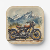 MOTORCYCLE Birthday or Shower  ペーパープレート (正面)