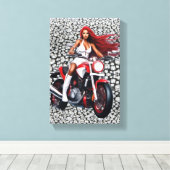 Motorcycle Canvas Print キャンバスプリント (インサイチュ (ウッドフロア))